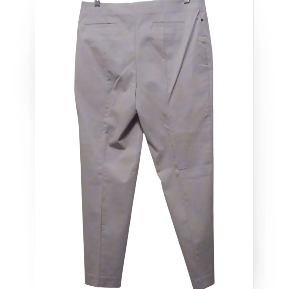 Alfani - Gray Petite Ankle Pants, Faux Pockets, Size 6 P, Silver Studs In Front - Picture 5 of 6